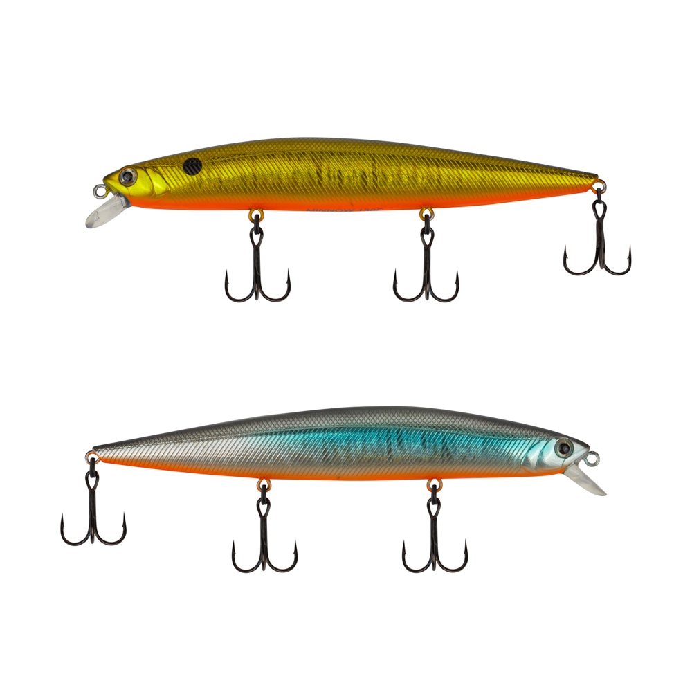

Воблер TSURIBITO MINNOW 130F/582, Голубой;золотистый, MINNOW
