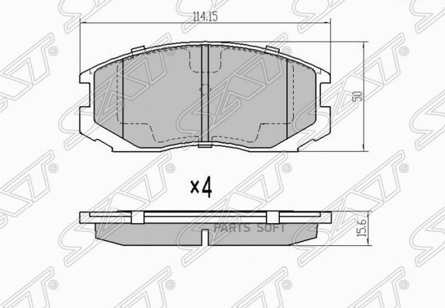 

Колодки Тормозные Перед Mitsubishi Colt 95-03/Toyota Cami/Rush Sat арт. ST-MZ690000