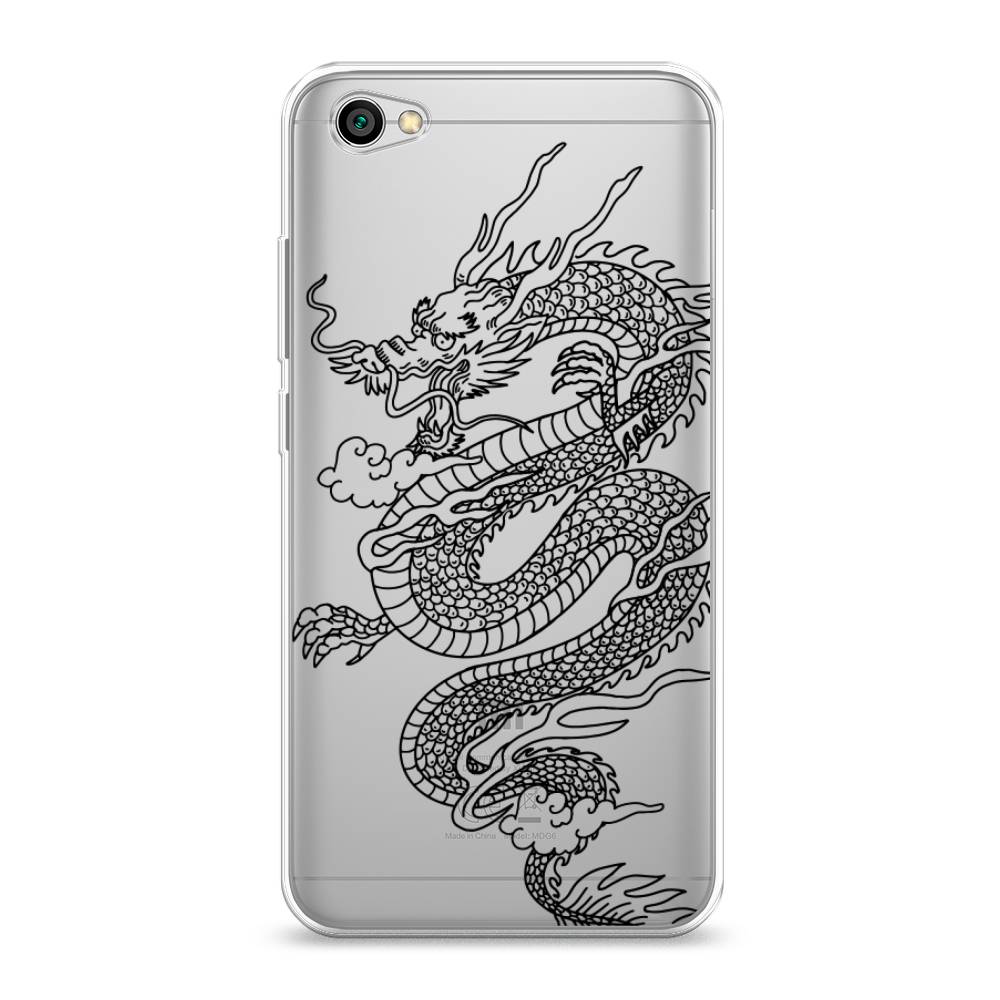 

Чехол на Xiaomi Redmi Note 5A "Большой китайский дракон", Черный;серый, 32250-1