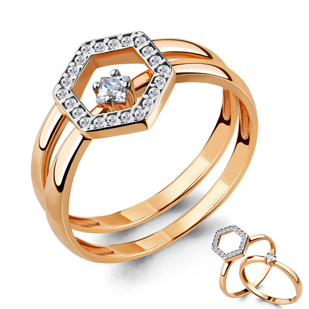 

Кольцо из серебра р. 18,5 AQUAMARINE 68322А_925_з, 68322А_925_з