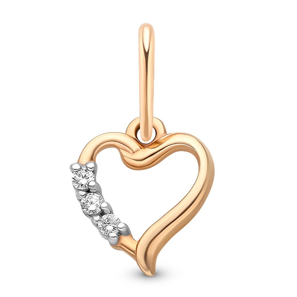 

Подвеска из красного золота с фианитом 585Gold 303002797, 303002797