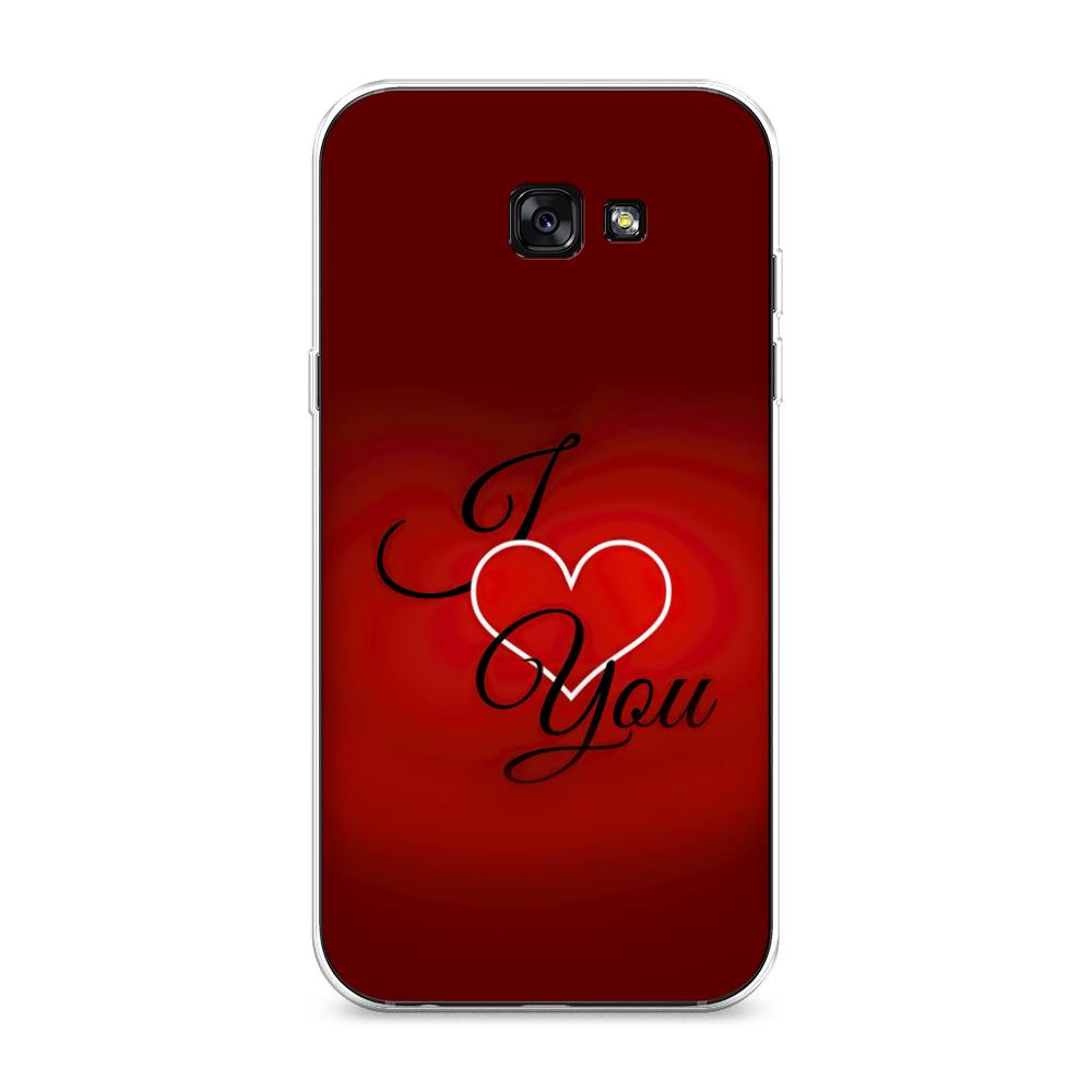 

Чехол Awog на Samsung Galaxy A7 2017 / Самсунг A7 2017 "I love you 3", Красный;черный, 20950-6