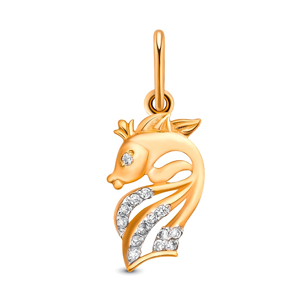 

Подвеска из красного золота с фианитом 585Gold 303002483, 303002483