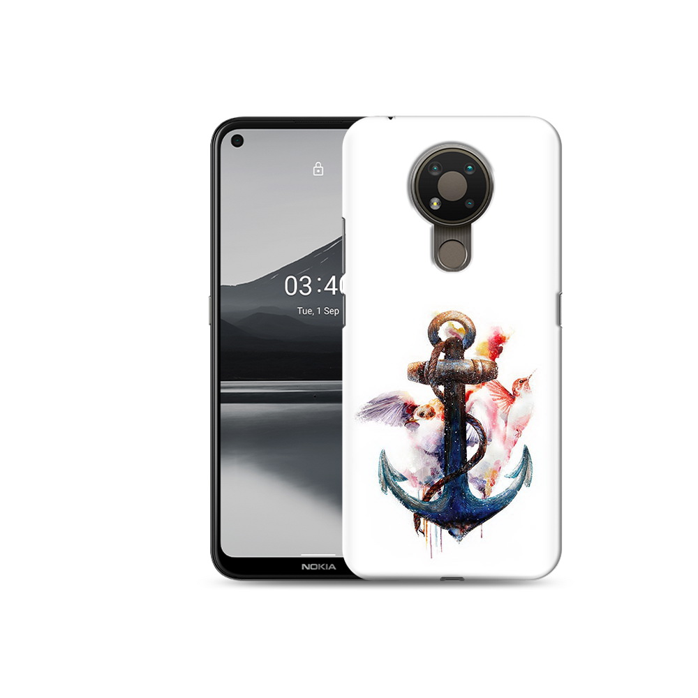 

Чехол MyPads Tocco для Nokia 3.4 якорь с птицами, Прозрачный, Tocco