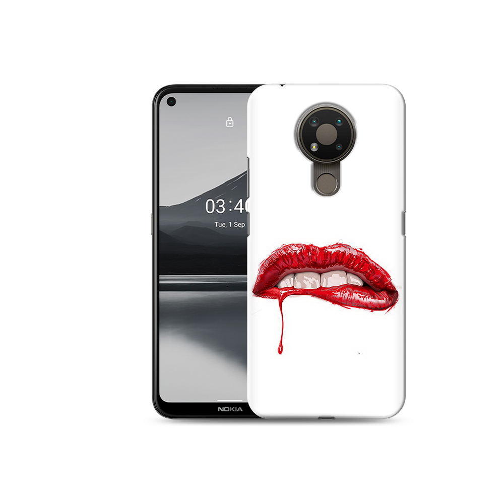 

Чехол MyPads Tocco для Nokia 3.4 яркие красные губы, Прозрачный, Tocco