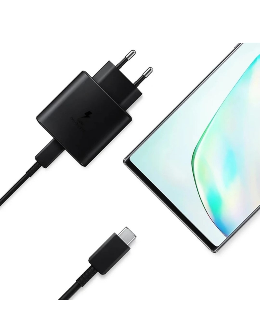 

Сетевое зарядное устройство для Samsung 45Вт. EP-TA845 + кабель USB Type-C 1м, чёрный, 8455