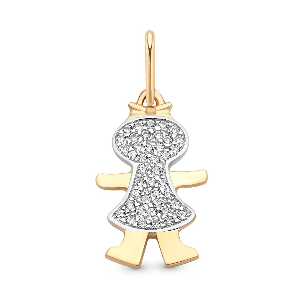 

Подвеска из красного золота с фианитом 585Gold 303002549, 303002549