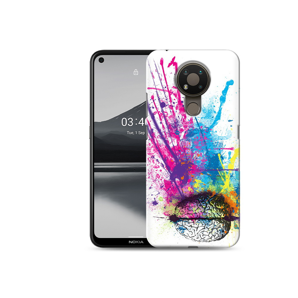 

Чехол MyPads Tocco для Nokia 3.4 яркий красочный мозг, Прозрачный, Tocco