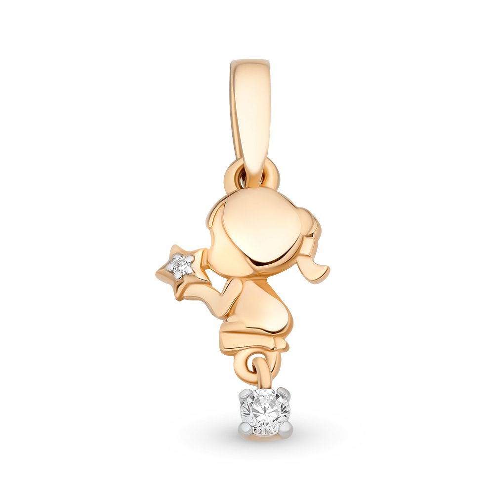 

Подвеска из красного золота с фианитом 585Gold 303002563, 303002563