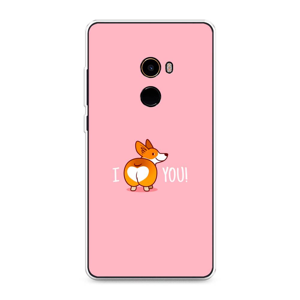 

Чехол на Xiaomi Mi Mix 2 "Корги I love you", Розовый;коричневый;белый, 32550-1