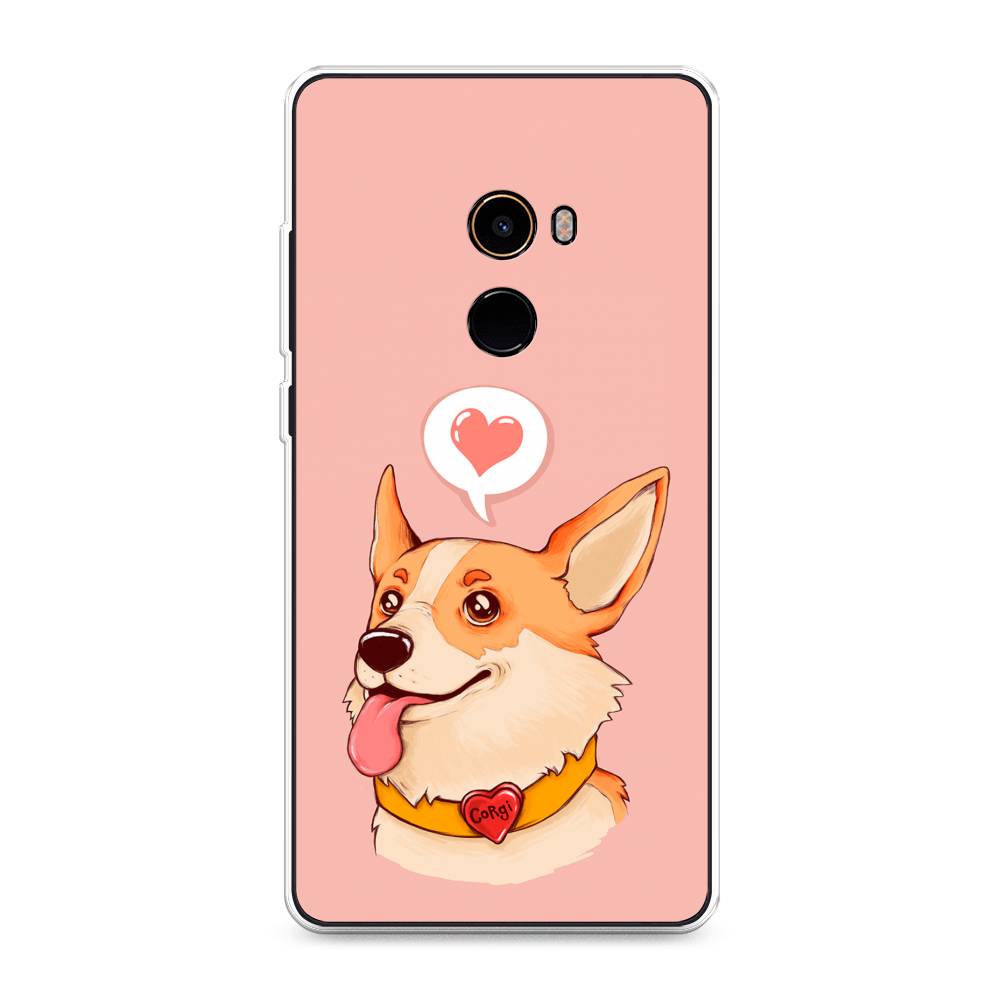 

Чехол на Xiaomi Mi Mix 2 "Корги язык", Розовый;коричневый, 32550-1