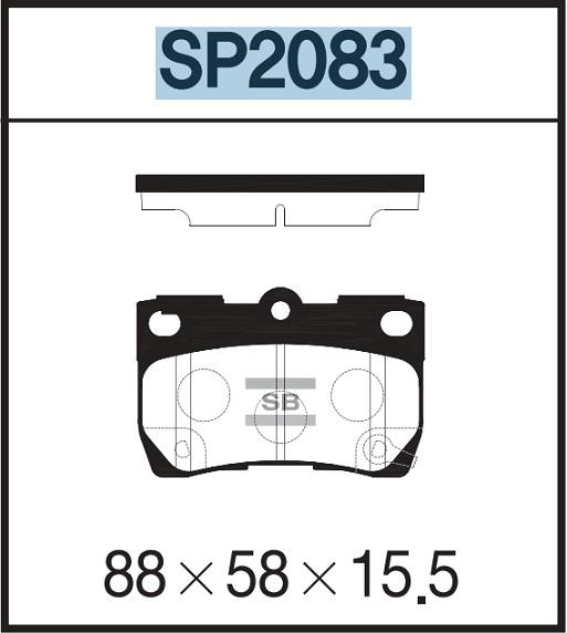 

Тормозные колодки Sangsin brake задние SP2083, SP2083