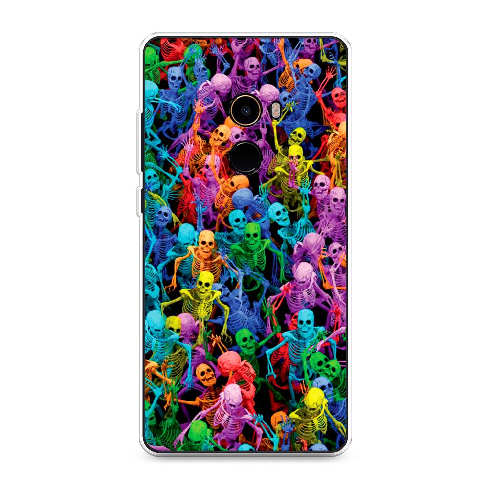 

Чехол на Xiaomi Mi Mix 2 "Вечеринка скелетов", Фиолетовый;желтый;оранжевый, 32550-6