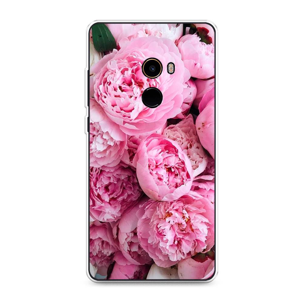 

Чехол на Xiaomi Mi Mix 2 "Розовые пионы", Бежевый;розовый, 32550-2
