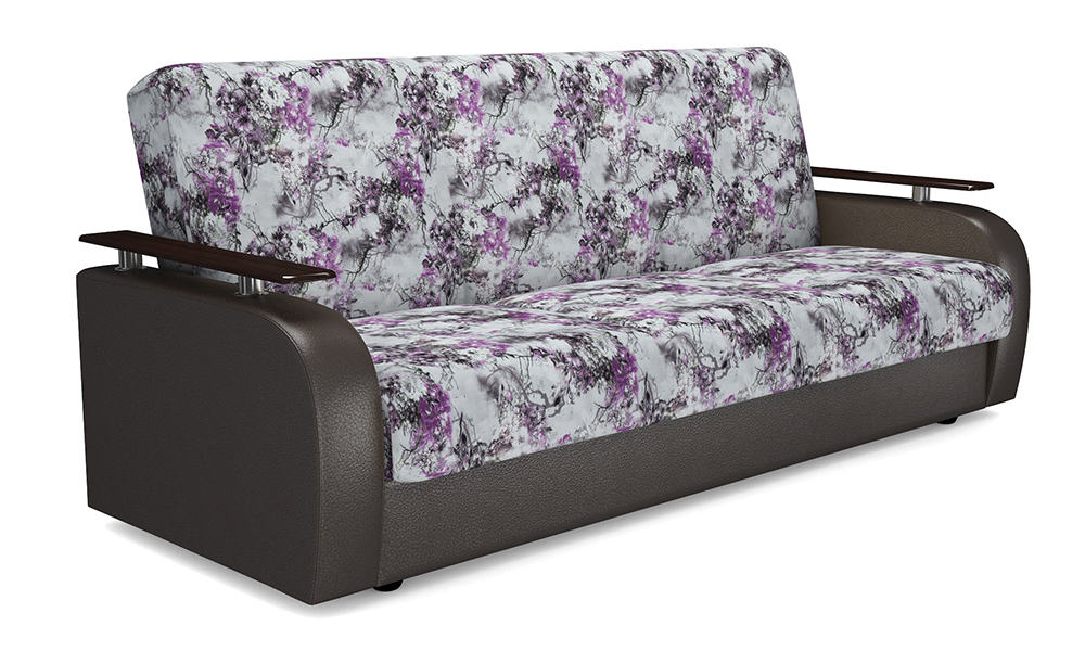 фото Диван-кровать элегантный стиль мираж, коричневый/фиолетовый