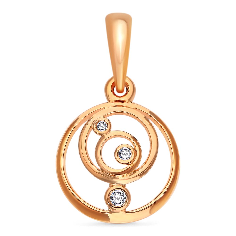 

Подвеска из красного золота с фианитом 585Gold 303002669, 303002669