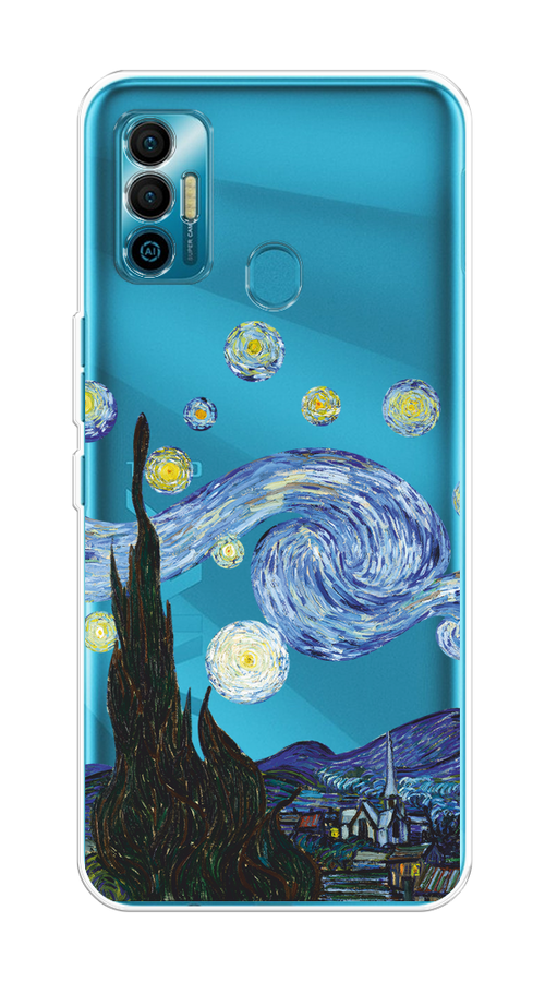 

Чехол на Tecno Spark 7 "Ночь Ван Гога", Голубой;синий;черный, 301050-1