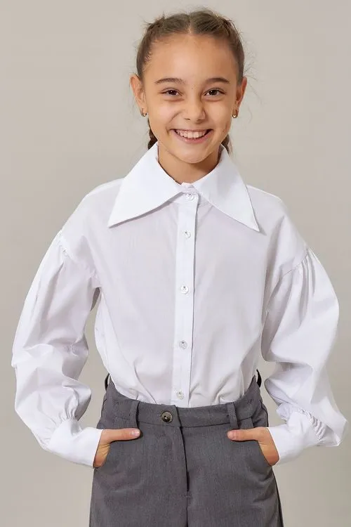 

Блузка детская Colabear 186615, белый, 146, 186615