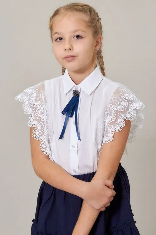 

Блузка детская Colabear 186250, белый, 146, 186250