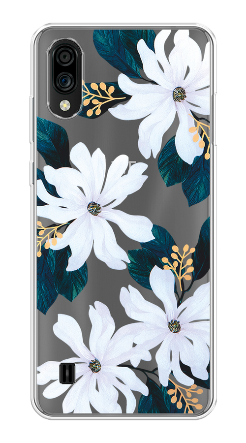 

Чехол на ZTE Blade A51 lite/Blade A5 (2020) "Delilah Flower", Зеленый;белый, 134950-1