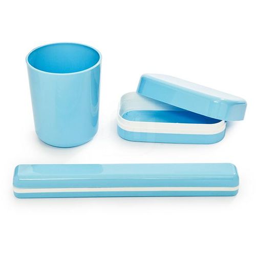 фото Набор дорожный пластиковый стакан + футляр для зубной щетки + мыльница nobrand