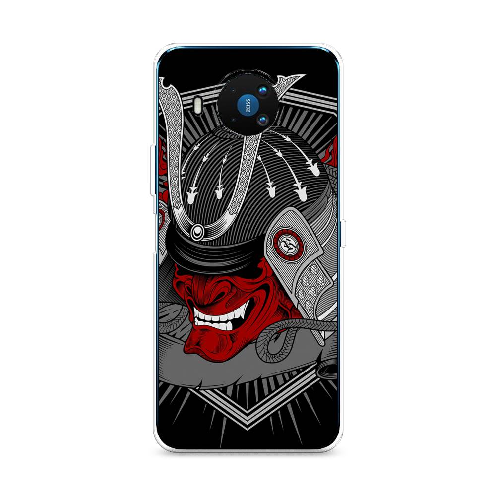 

Чехол на Nokia 8.3 "Красная маска самурая", Белый;красный;черный, 123550-4
