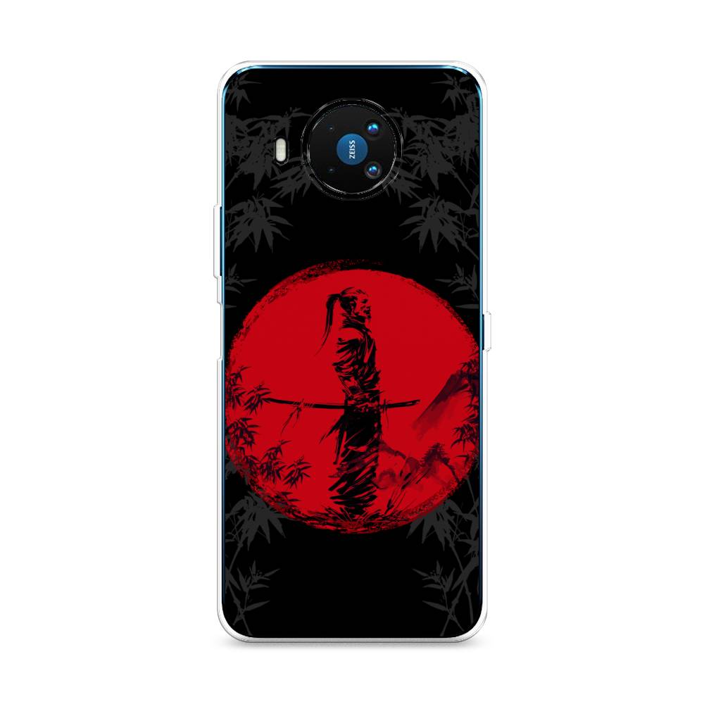 

Чехол на Nokia 8.3 "Самурай на красном фоне", Черный;красный;серый, 123550-4