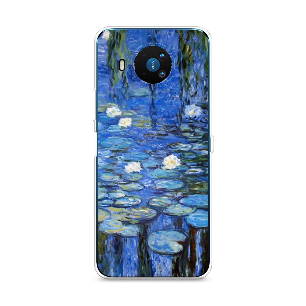 

Чехол на Nokia 8.3 "Нарисованный пруд", Синий;зеленый, 123550-4