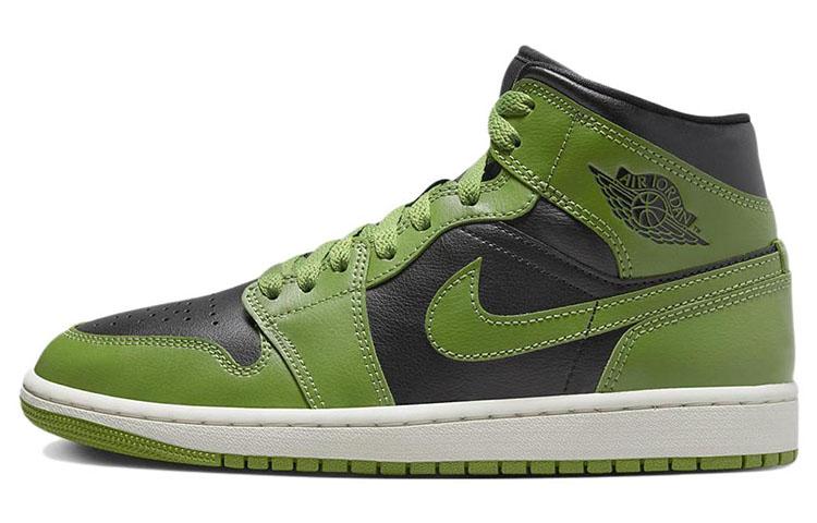 

Кеды унисекс Jordan Air Jordan 1 Mid Green Black зеленые 42 EU, Зеленый, Air Jordan 1 Mid Green Black