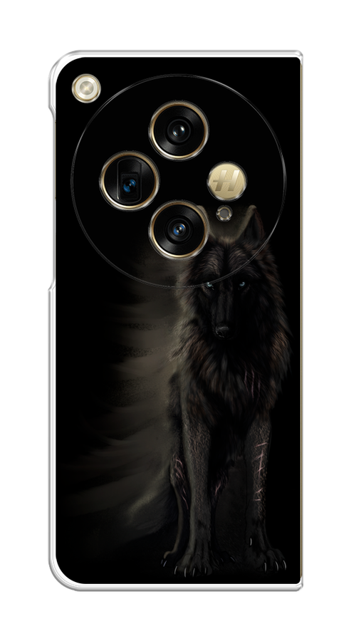 

Чехол на Oppo Find N3/OnePlus Open "Туманный волк", Черный, 154350-1