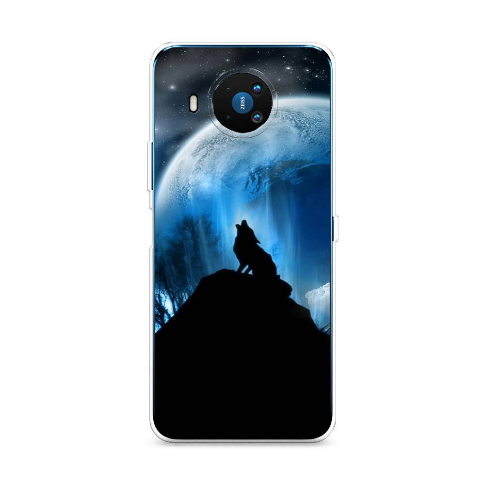 

Чехол на Nokia 8.3 "Волк 2", Синий;черный;белый, 123550-1