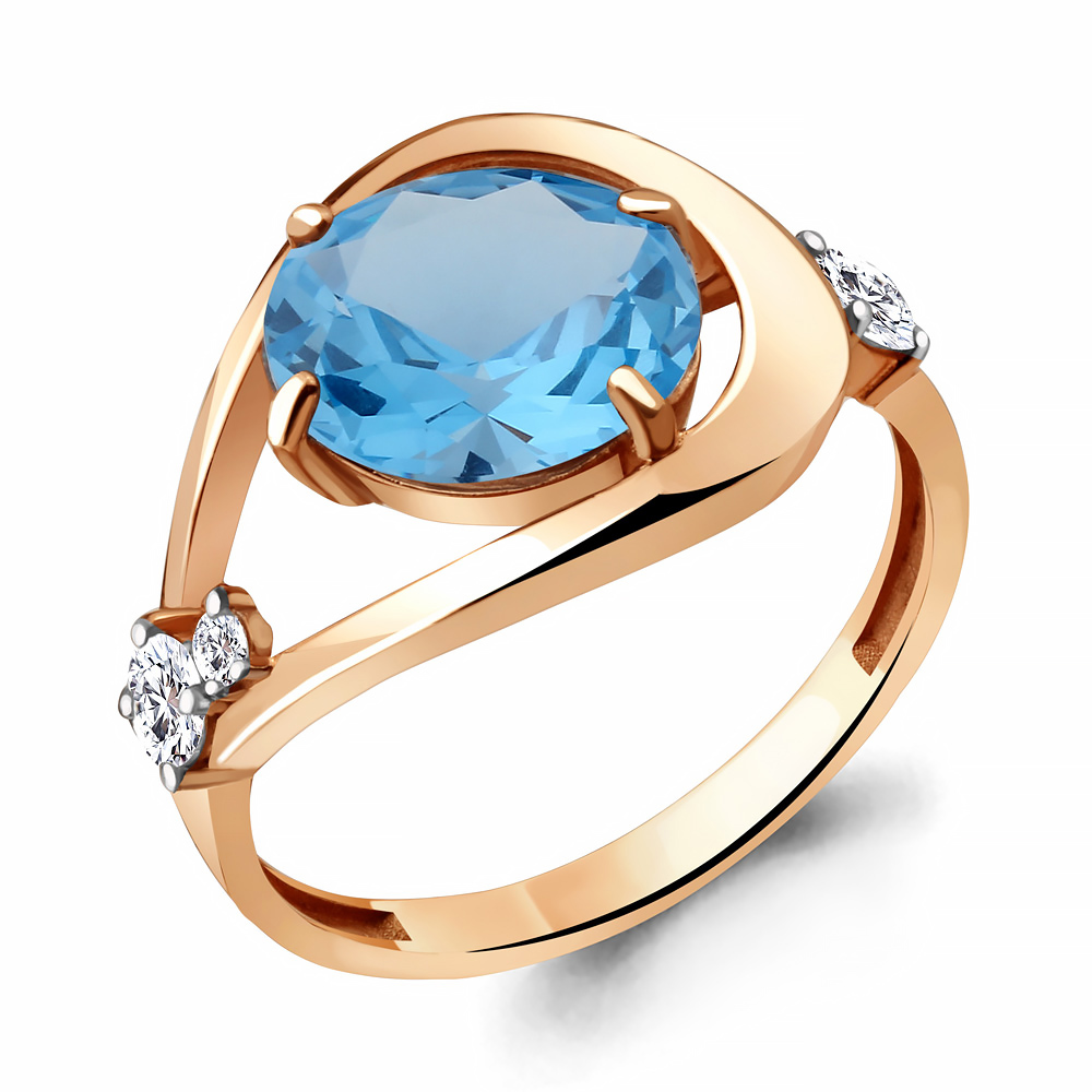 

Кольцо из серебра р. , AQUAMARINE 6935492А_925_з, 6935492А_925_з