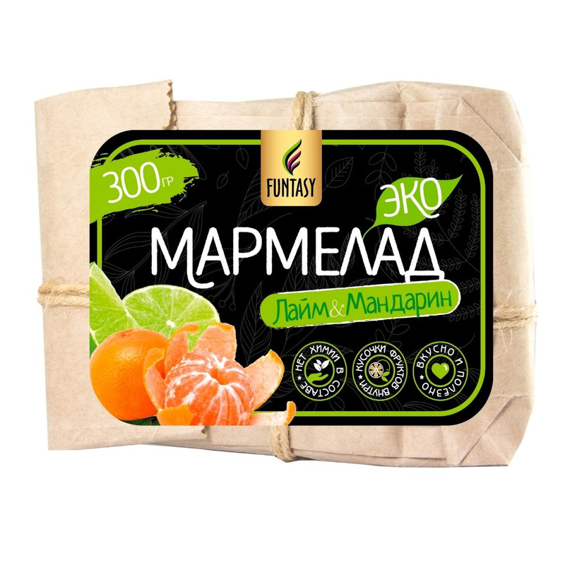 

Эко мармелад Funtasy Лайм, мандарин и свити, 300 гр