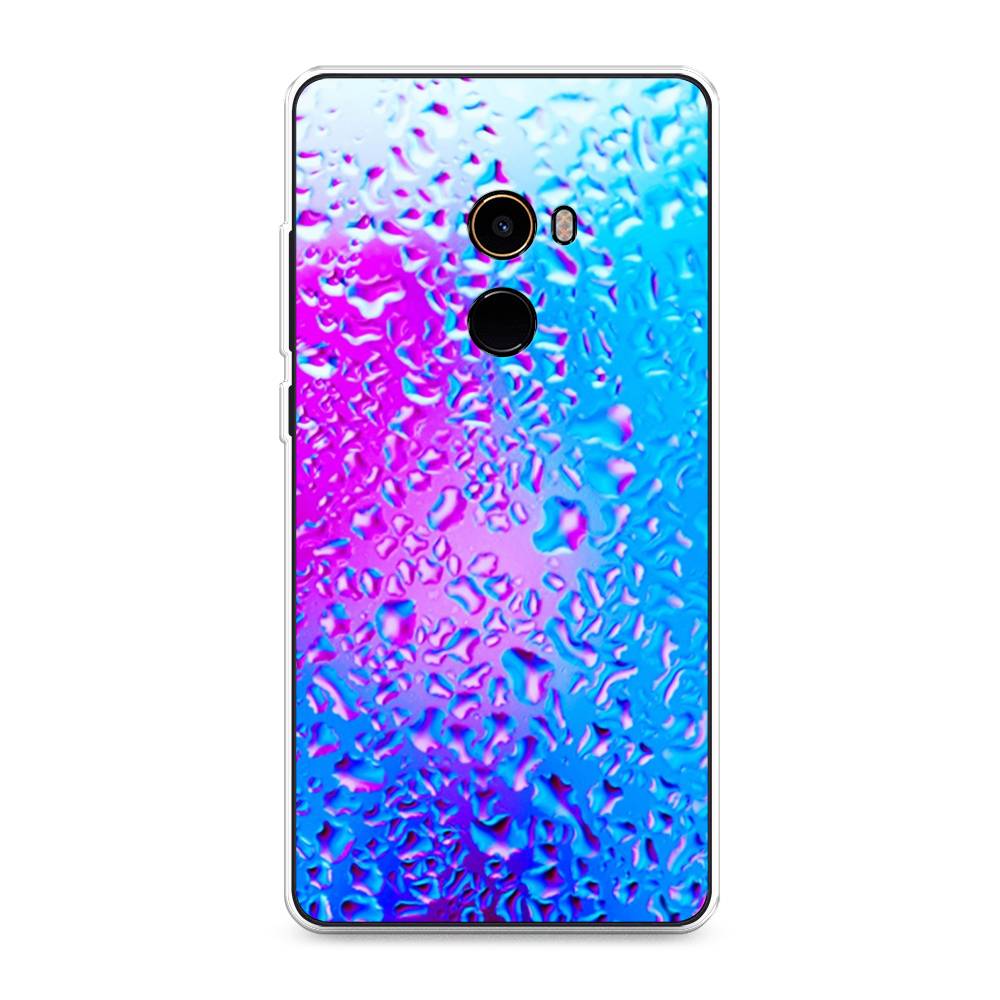 

Чехол на Xiaomi Mi Mix 2 "Капли на стекле", Голубой;розовый, 32550-3