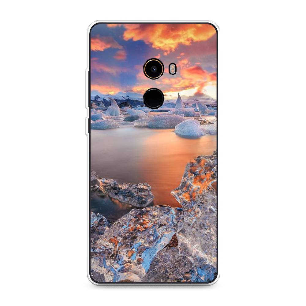 

Чехол на Xiaomi Mi Mix 2 "Ледники", Синий;оранжевый, 32550-2
