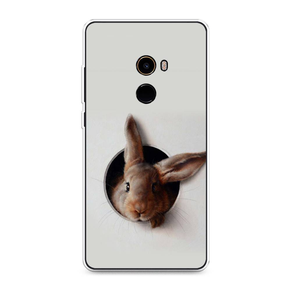 

Чехол на Xiaomi Mi Mix 2 "Любопытный кролик", Серый;коричневый, 32550-1