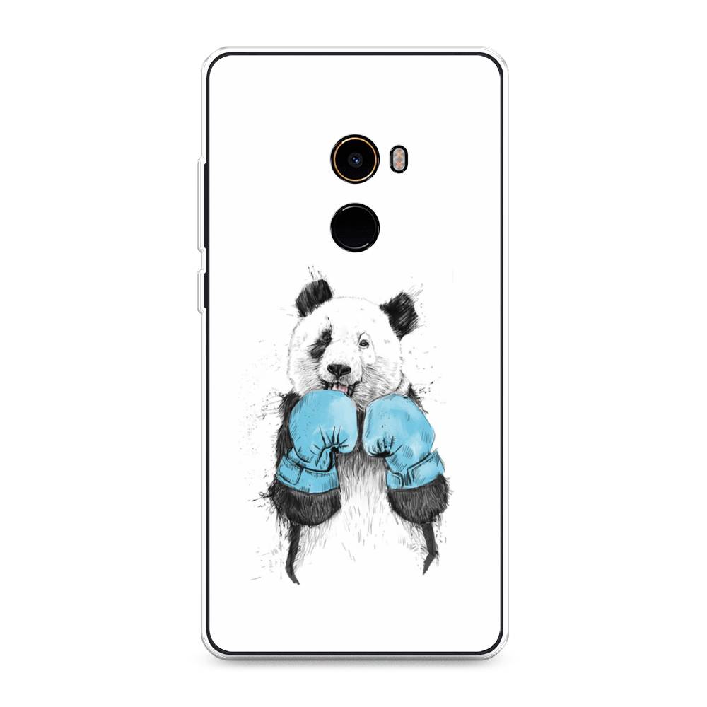 

Чехол на Xiaomi Mi Mix 2 "Панда боксер", Голубой;белый;серый, 32550-1
