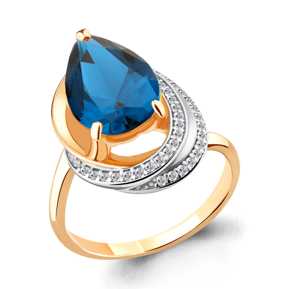 

Кольцо из серебра р. 18 AQUAMARINE 6580393А_925_з, 6580393А_925_з