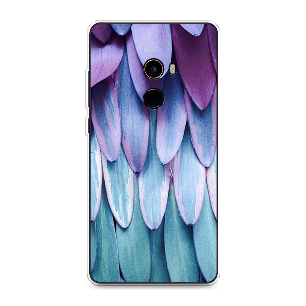 

Чехол на Xiaomi Mi Mix 2 "Синее перо", Фиолетовый;голубой, 32550-3