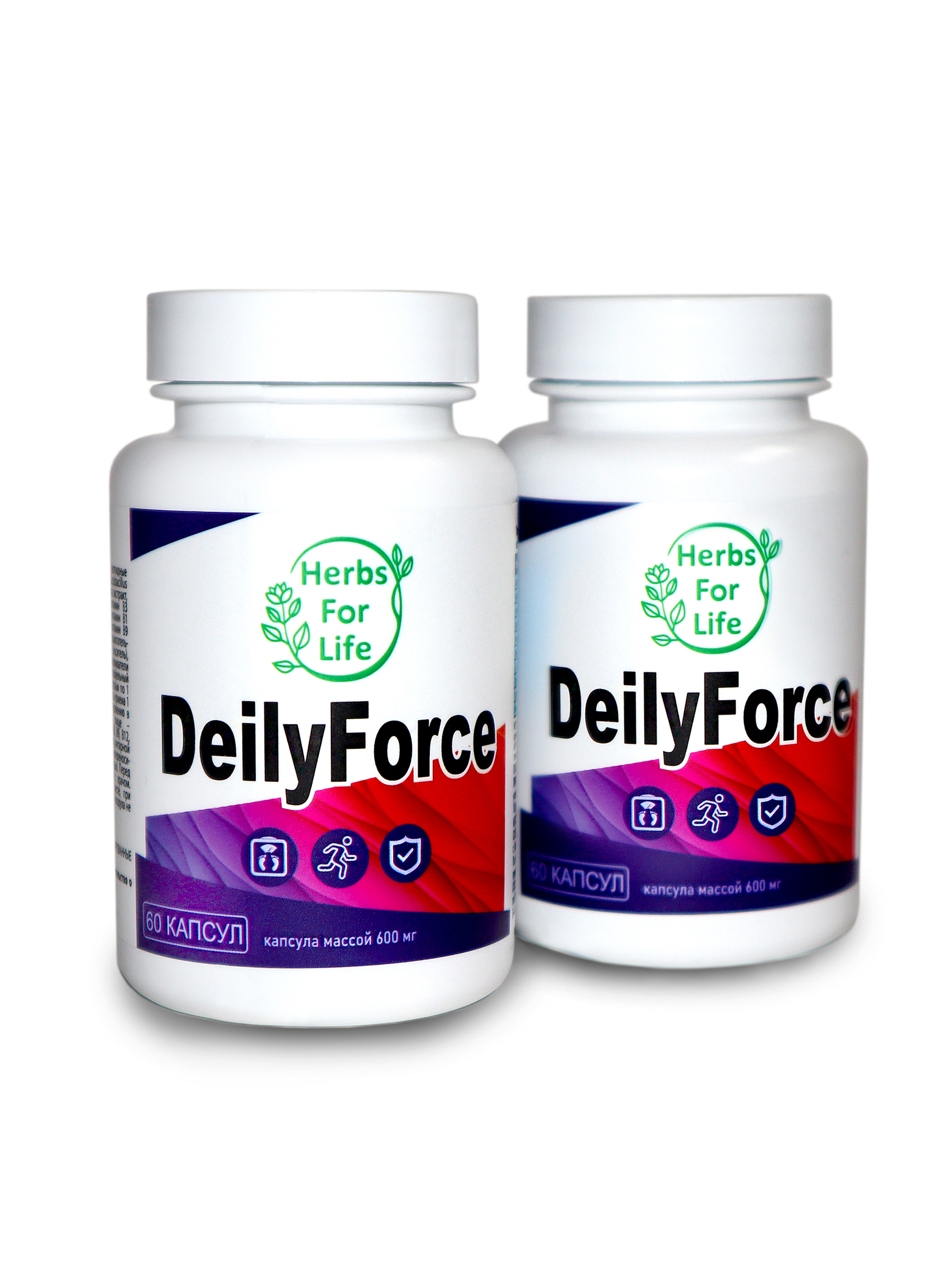 фото Herbs for life deilyforce с l-карнитином капсулы 600 мг 60 шт.+60 шт.