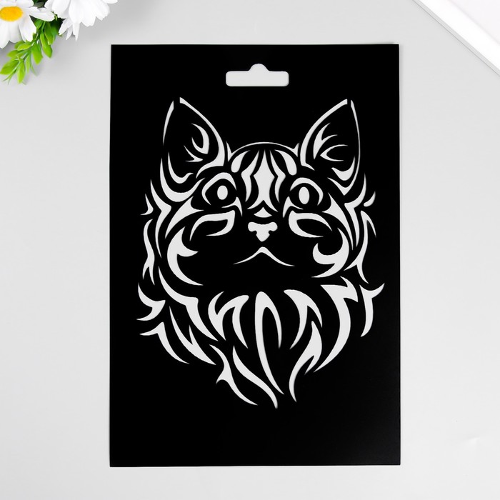 

Трафарет Кошка 20х29см, Черный