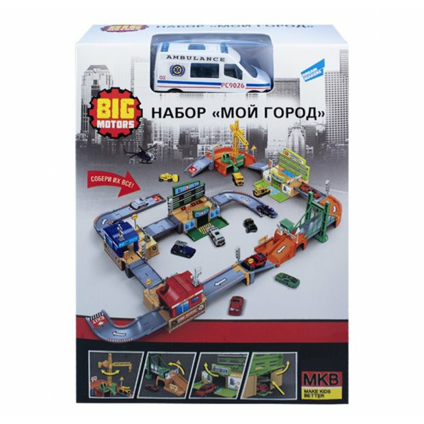 

Набор игровой Big Motor,s Мой город Больница, 25 деталей, Разноцветный