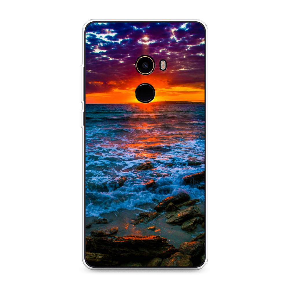 

Чехол на Xiaomi Mi Mix 2 "Закат 1", Оранжевый;синий, 32550-2