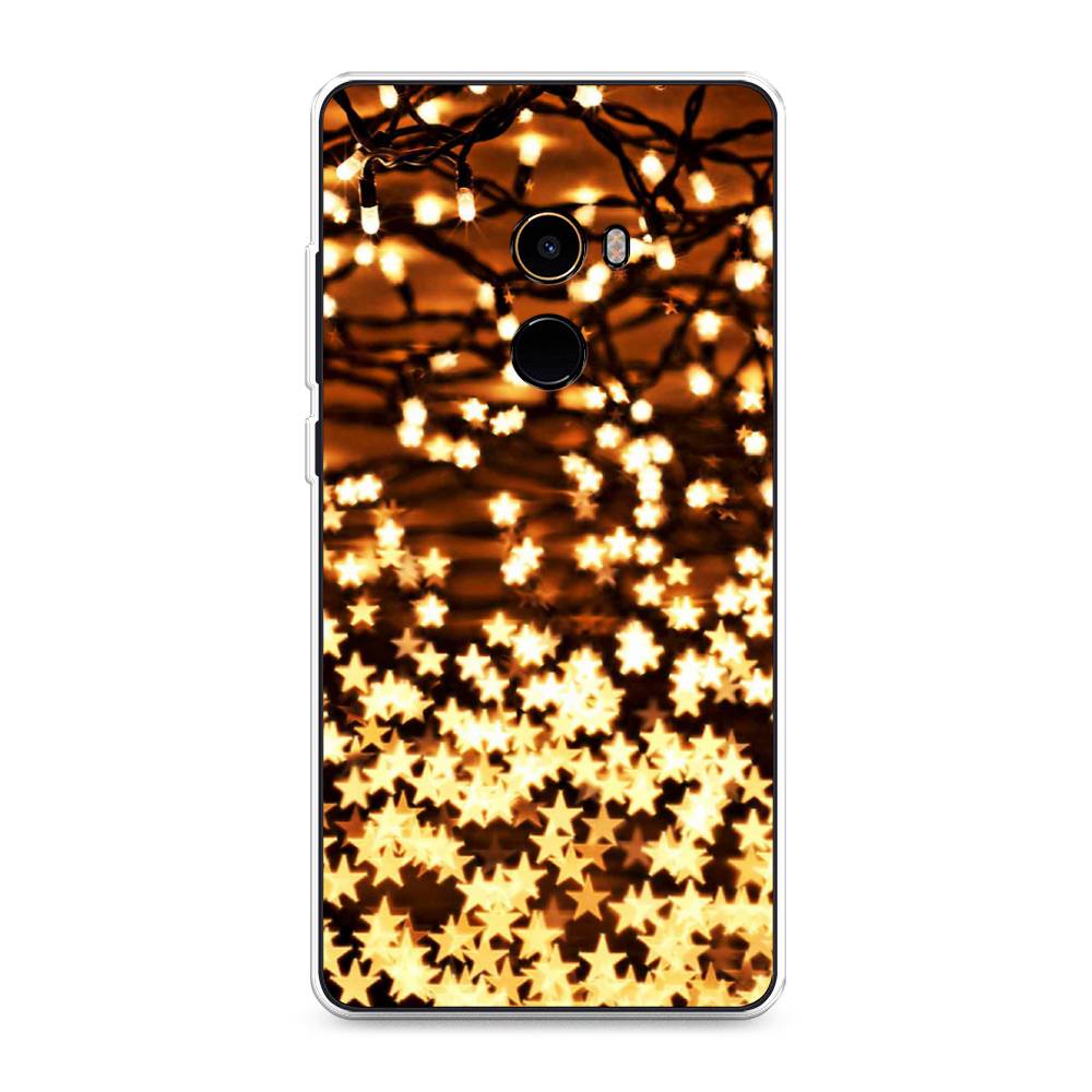 

Чехол на Xiaomi Mi Mix 2 "Новогодняя гирлянда", Золотистый, 32550-5