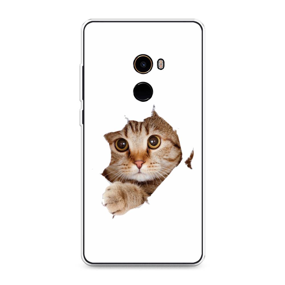 

Чехол на Xiaomi Mi Mix 2 "Кот и бумага", Белый;коричневый, 32550-1