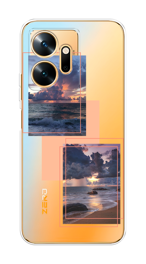 

Чехол на Infinix Zero 20 "Sky collage", Розовый;прозрачный;синий, 3102550-1