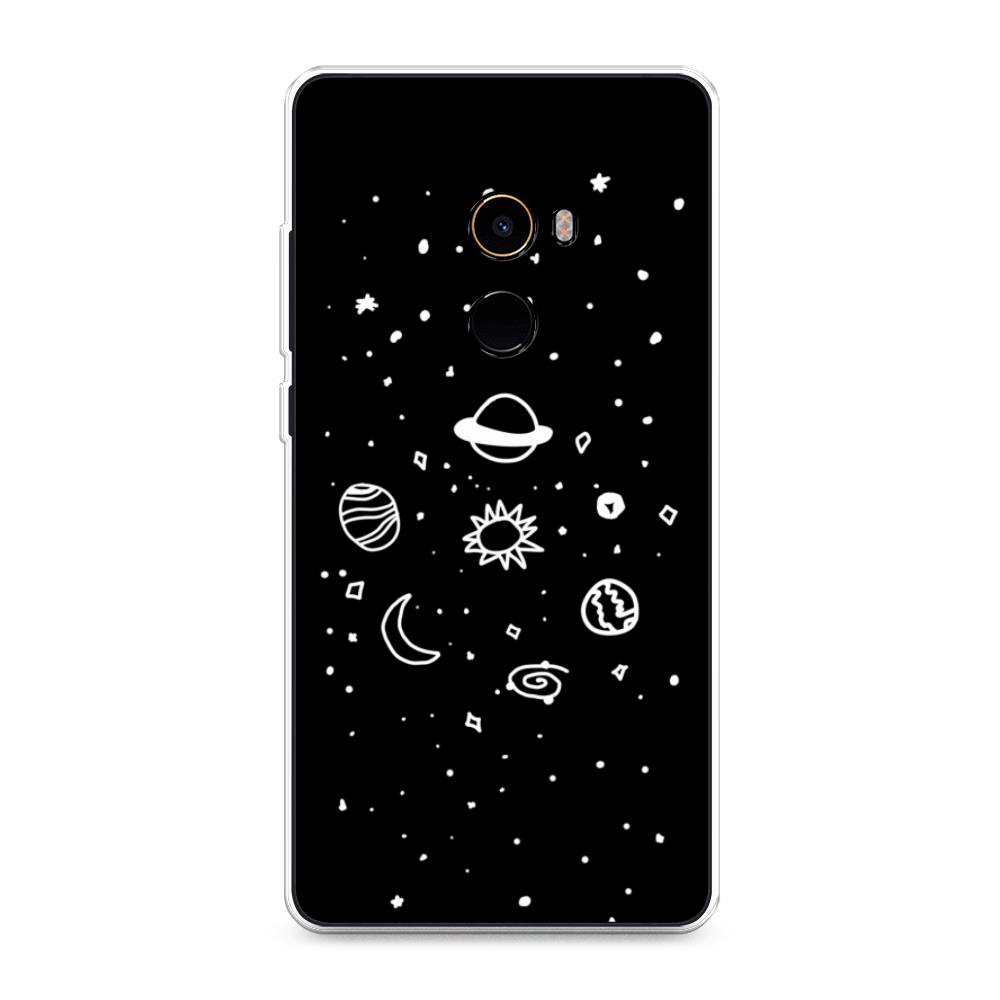 

Чехол на Xiaomi Mi Mix 2 "Дудл солнечной системы", Бежевый;серый, 32550-2
