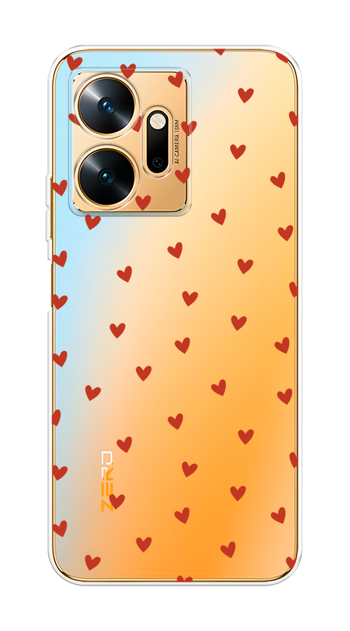 

Чехол на Infinix Zero 20 "Red hearts", Красный;прозрачный, 3102550-1