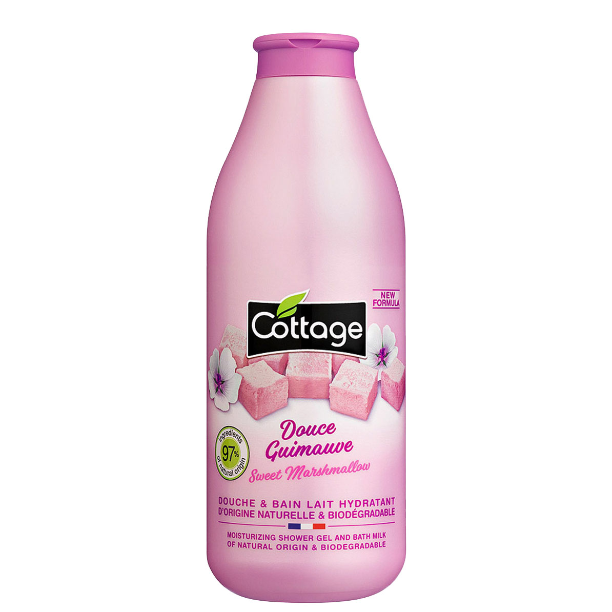 

Гель для душа и пена для ванны Cottage Moisturizing увлажняющий, Sweet Marshmallow 750 мл