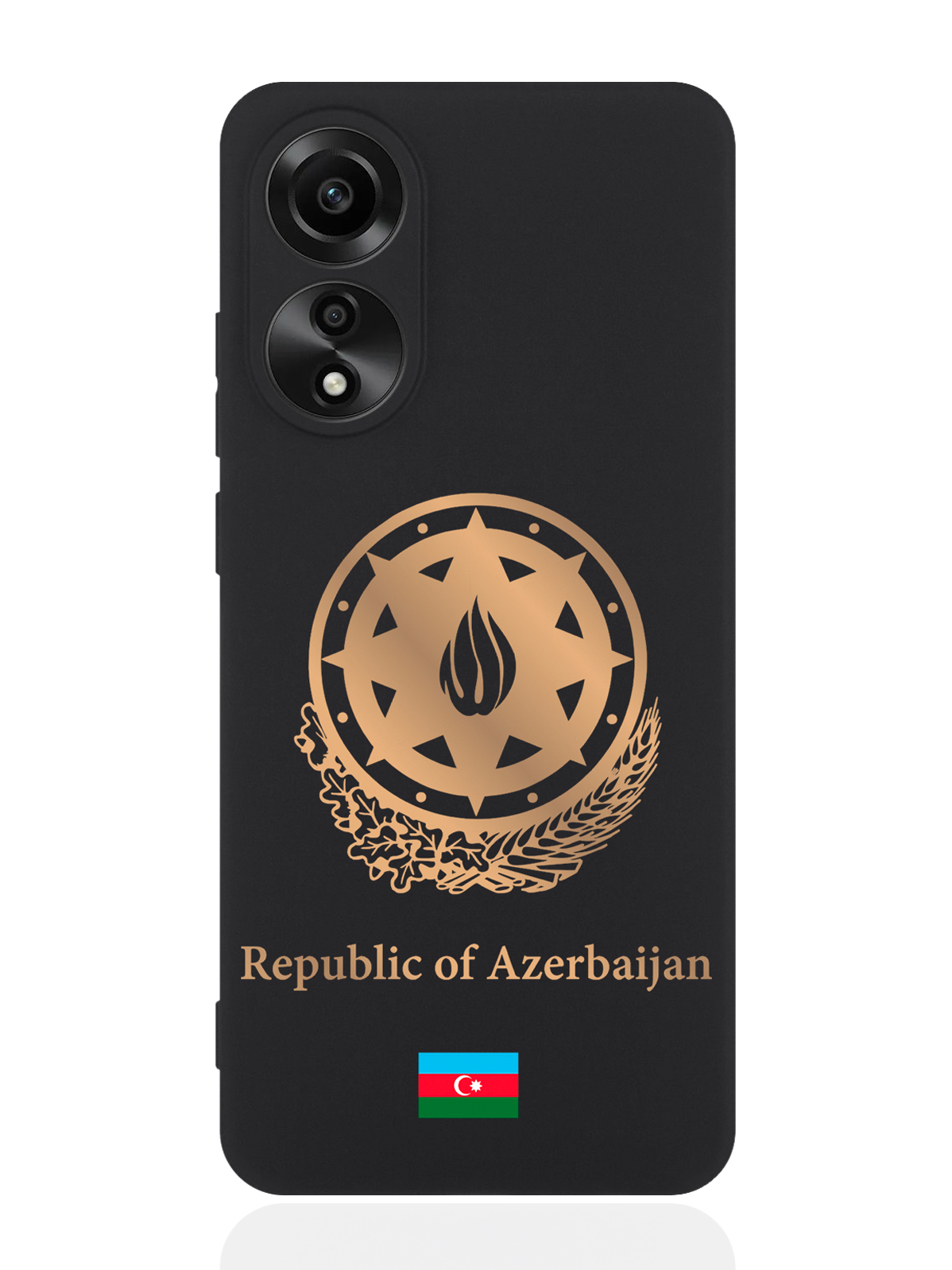 

Чехол для смартфона Oppo A78 4G Золотой Герб Азербайджана, Черный, Oppo A78 4G